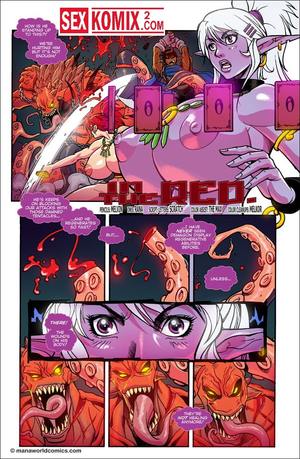 Порно комикс Mana World. Часть 12. В красном. Английский.