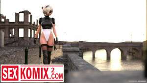 Порно комикс Ева. Стычка. Nier Automata.