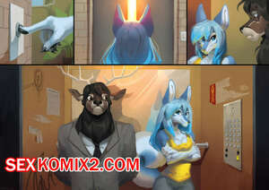 Порно комикс Фурри. Лифт