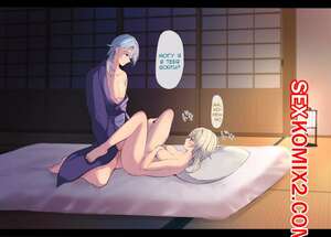 Порно комикс аниме Genshin Impact. Аято Сан, могу я остаться сегодня вечером. Часть 2