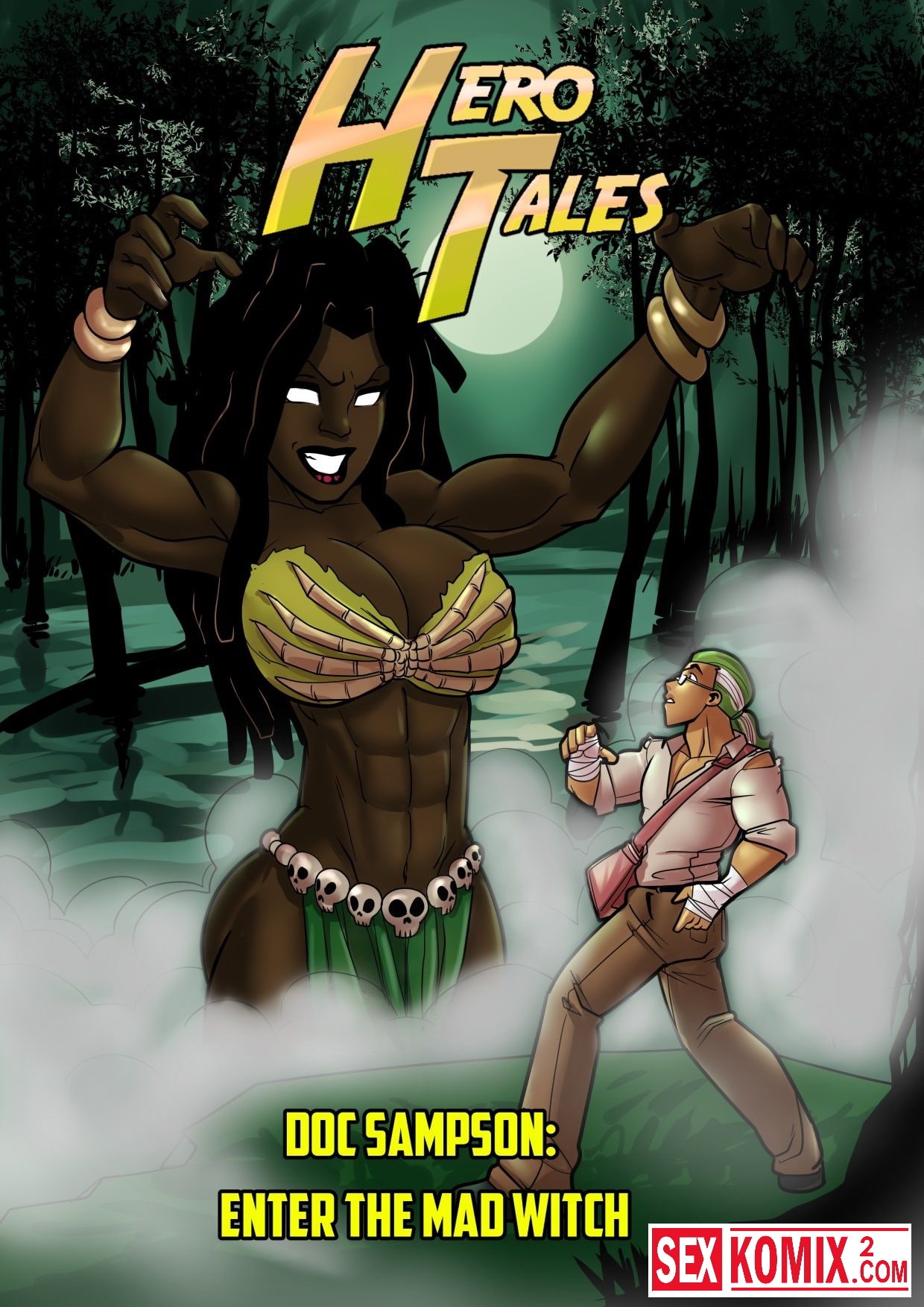 Порно комикс Геройские сказки. Войти в безумную ведьму. Английский.