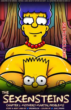 Порно комикс Симпсоны. Сексенштейны. Материнские семейные проблемы. Часть 1. Brompolos