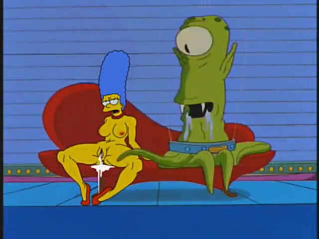 Порно мульт Симпсоны. Мардж и инопланетянин.
